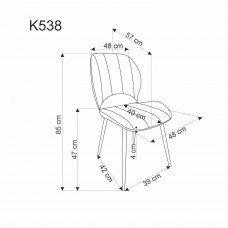 Ēdamistabas krēsls K-538, sinepju